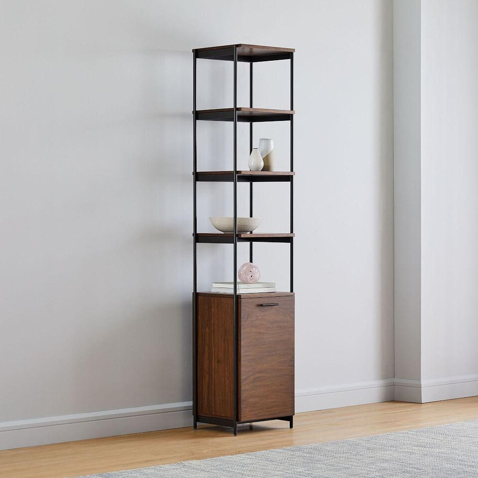 Foundry Narrow Bookcase Dark Walnut west elm United Kingdom